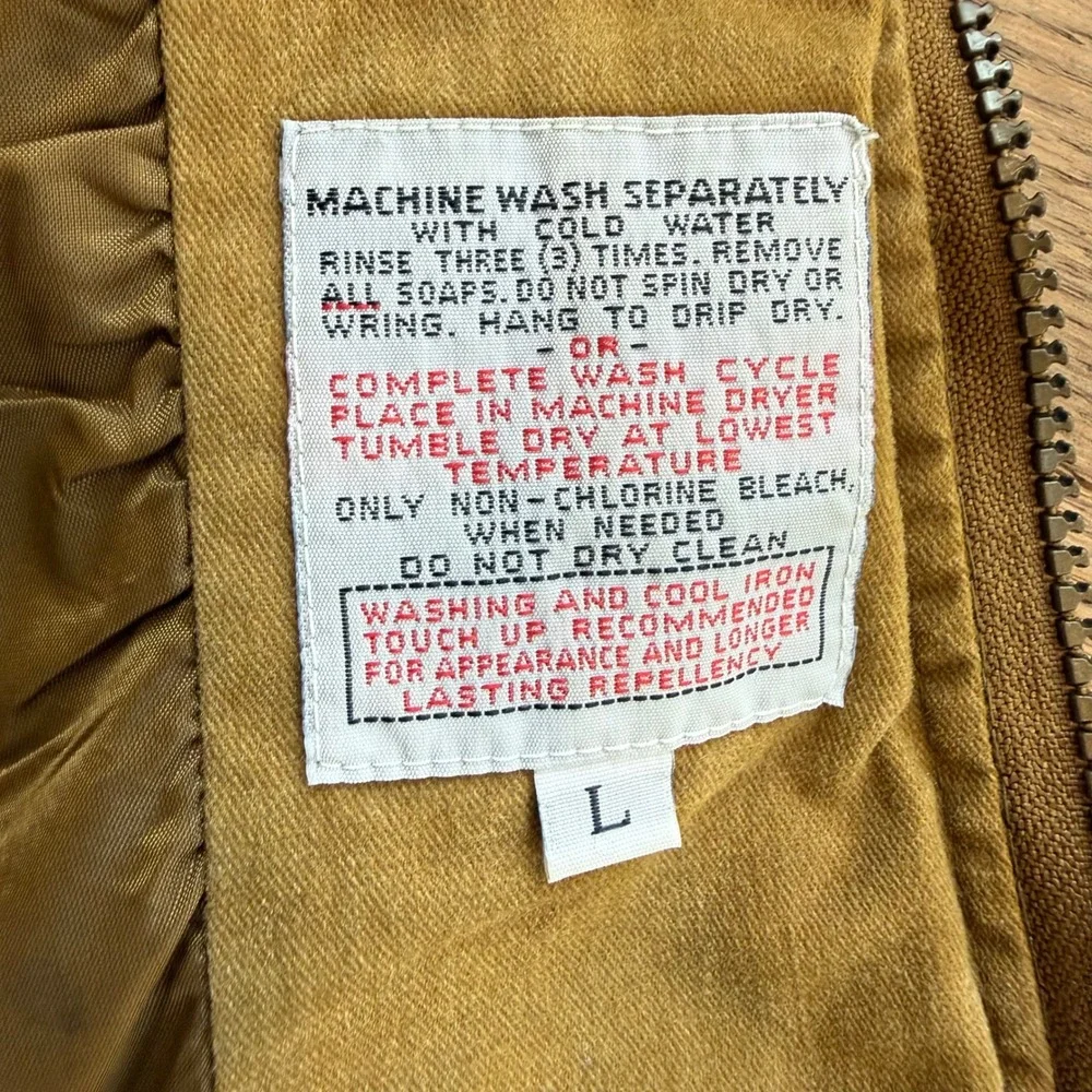 Towne by London Fog Brown Tan Utility Field Jacket Women Large Full Zip Cargo